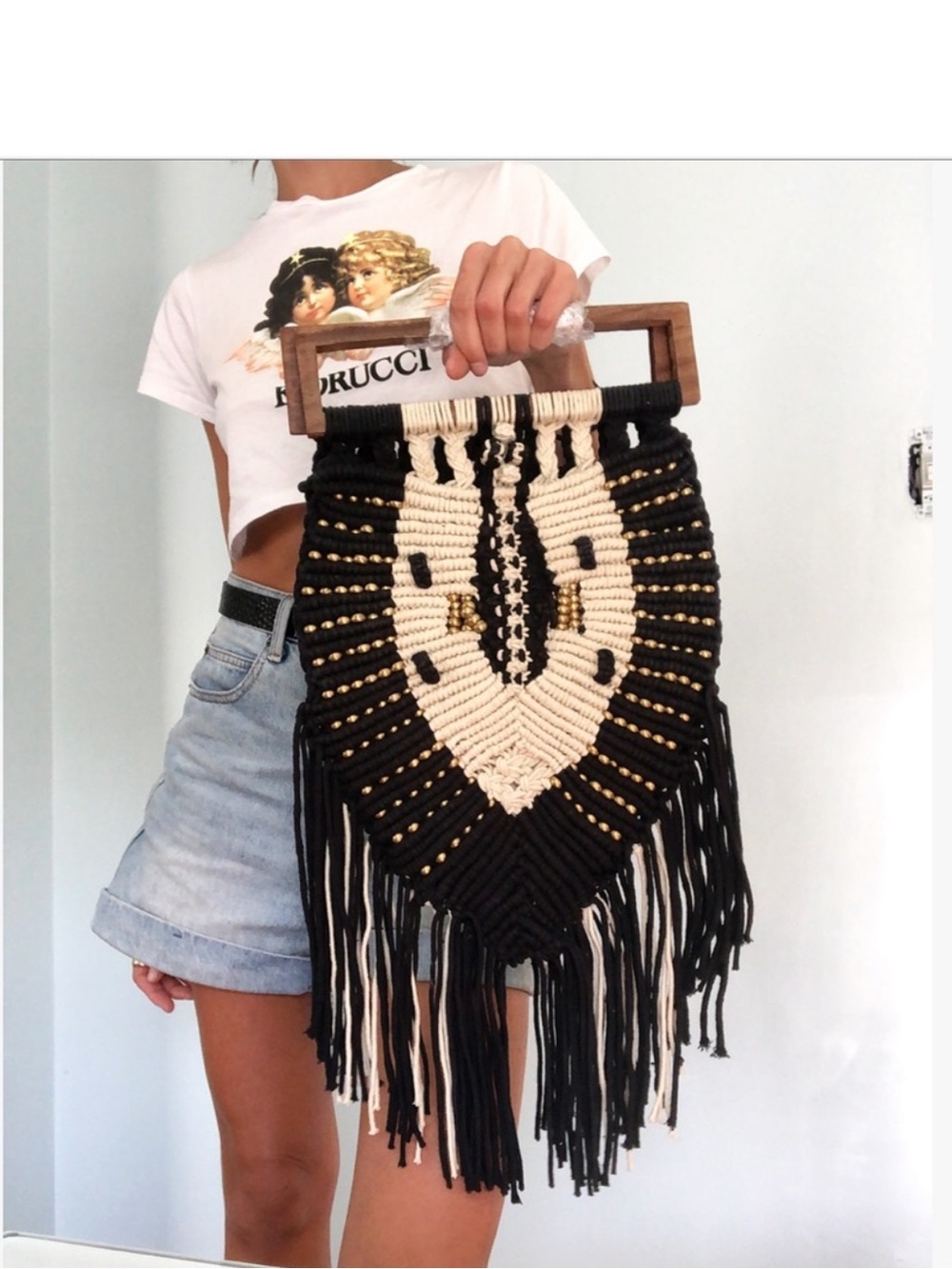 Cleobella Macrame Clutch Bag